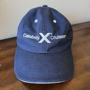 Celebrity X Cruises Embroidery Logo Mens Navy Blue Adjustable Cap